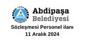 BARTIN ABDİPAŞA BELEDİYESİ KAMU PERSONEL ALIM İLANI: 11 Aralık 2024