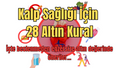 Kalp Sağlığı İçin 28 Altın Kural: İşte beslenmeden egzersize altın değerinde öneriler...