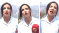 Beyaz TV muhabiri, yangın bölgesinde kameramanı azarladı