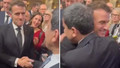 Macron terörist Mazlum Abdi ile kucaklaştı: Samimi görüntüler dikkatlerden kaçmadı