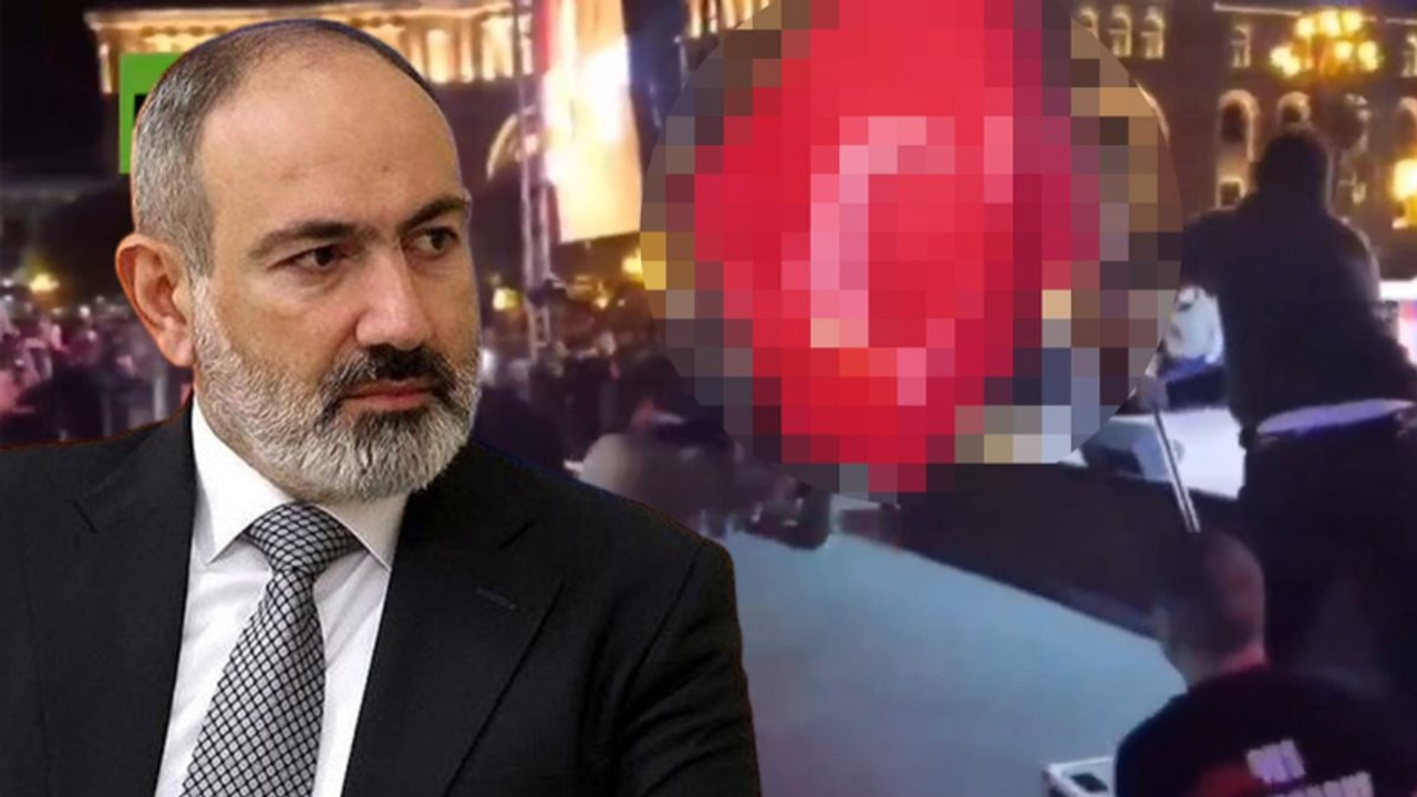 Ermenistan'da bayrağımıza alçak saldırı! Paşinyan'dan açıklama var...