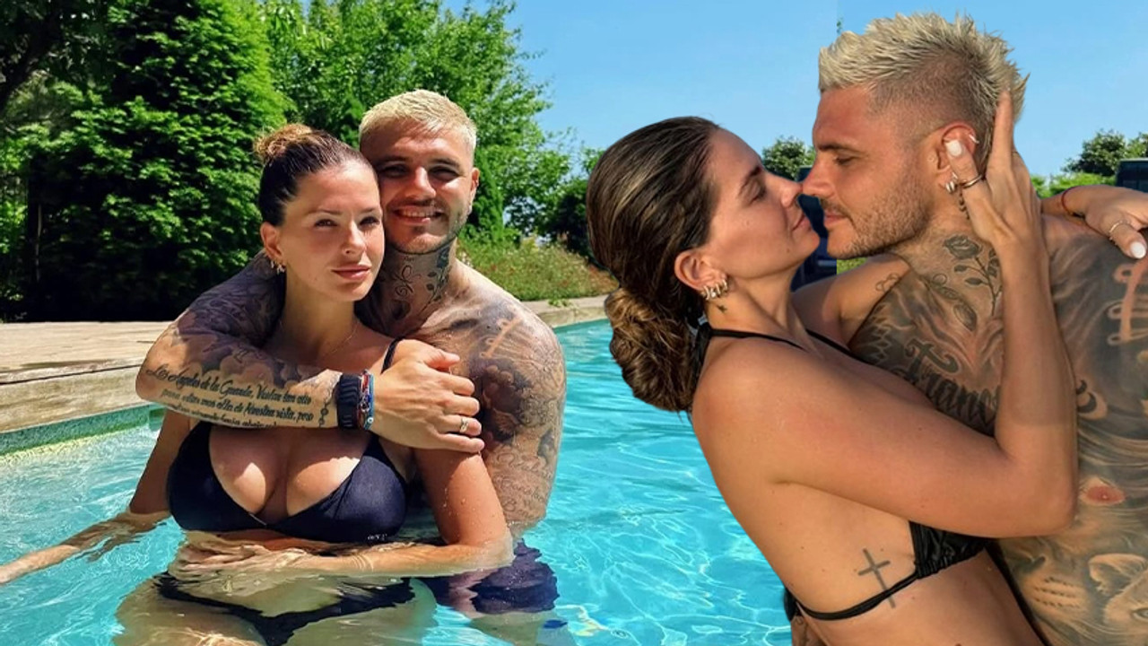 Icardi ve sevgilisi İstanbul'da aşka geldi! Sere serpe kumsala uzandılar