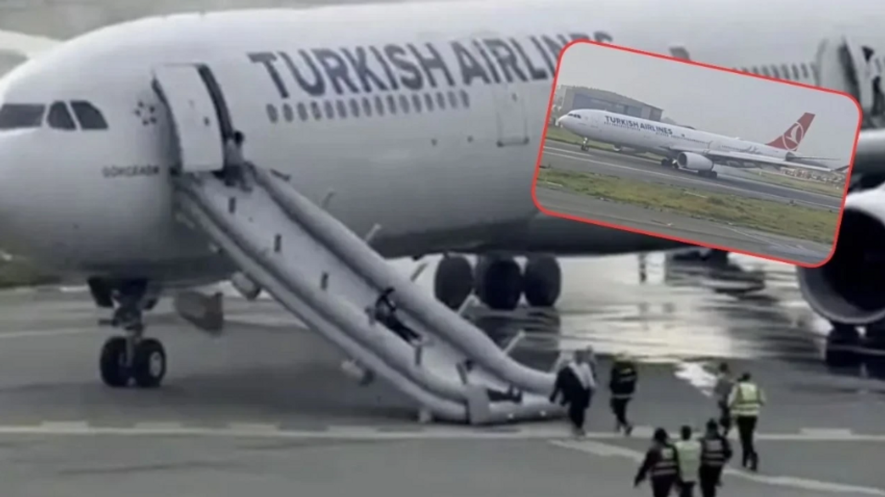 THY uçağında panik dolu anlar! Acil durum ilan edildi, yolcular tahliye oldu