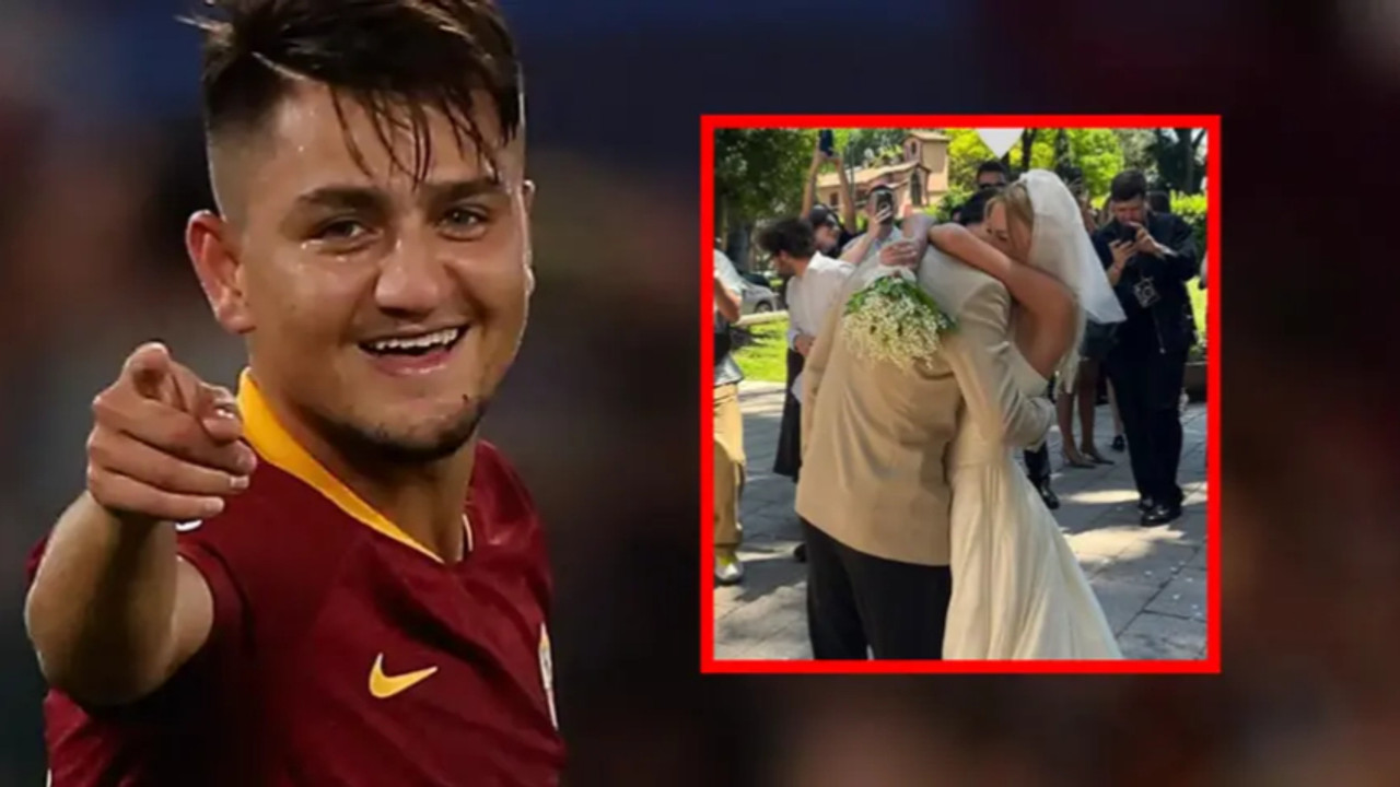 Cengiz Ünder ve Bilge Yenigül Roma'da evlendi! İddialı gelinlik olay oldu