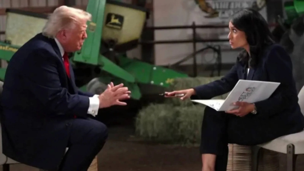 Trump tepki göstererek kanalı terk etti! Röportajı yarıda ke