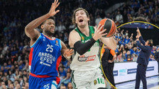 Ergin Ataman'a olay tezahürat... Anadolu Efes, Panathinaikos'u devirdi!