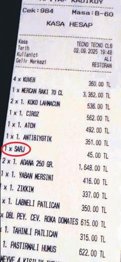 Restoran hesabına telefon şarj ücreti eklendi! Müşteriden tepki... - Resim : 1