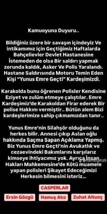 Ümraniye'de kadın polisi şehit eden caniye Casperlar çetesi sahip çıktı - Resim : 3