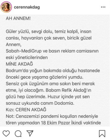 Ünlü ekran yüzü Ceren Akdağ'ın acı kaybı! Reklam dünyasının sevilen ismiydi! - Resim : 1