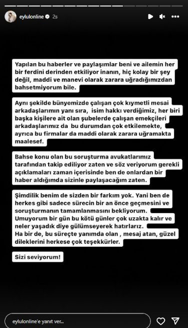 Mal varlığına el konulan Eylül Öztürk'ten ilk açıklama: Çok etkilendik, düşmanım yaşamasın - Resim : 2