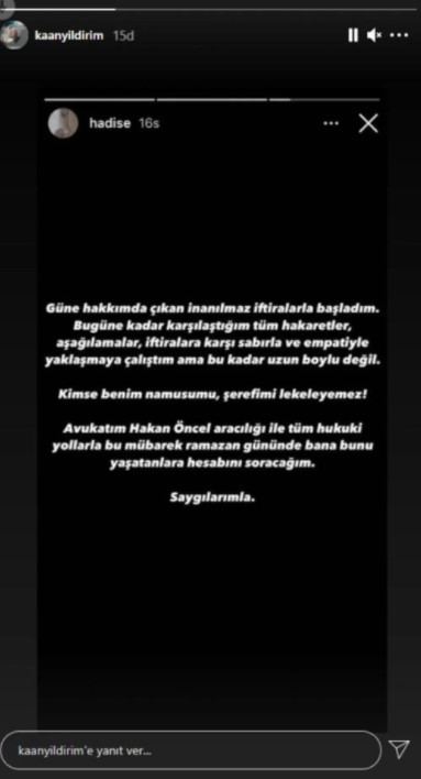 Kaan Yıldırım'dan Hadise'ye büyük destek! - Resim : 1