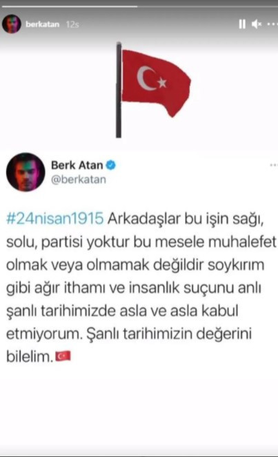 Ünlü oyuncudan sözde soykırım tepkisi! - Resim : 1