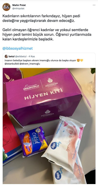 İBB'den öğrencilere hijyenik ped desteği - Resim : 1