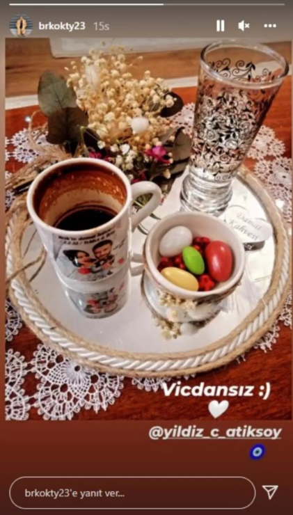 Berk Oktay ve Yıldız Çağrı Atiksoy'un mutlu günü! Tuzlu kahveyi unutmadı - Resim : 1