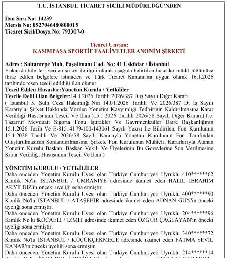 Kasımpaşa'ya da denetim kayyımı! Ceyhun Kazancı ve damadın &uuml;yeliğine son! - Resim : 4