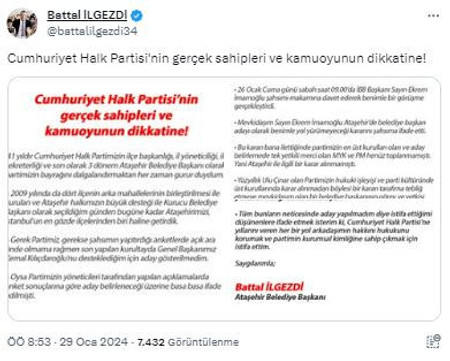 Battal İlgezdi istifasının perde arkasını anlattı! Bomba İmamoğlu ayrıntısı - Resim : 1
