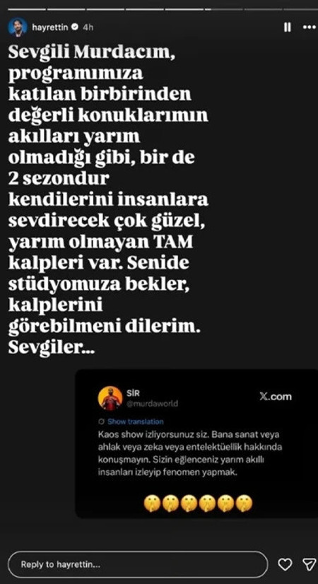 Rapçi Murda ile Hayrettin arasında 'Kaos Show' krizi! Ağzına geleni saydı! ''Yarım akıllı insanlar'' - Resim : 2