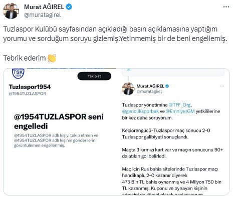 Türk futbolu çalkalanıyor! Tuzlaspor'dan Murat Ağırel'e karşı hamle geldi - Resim : 3