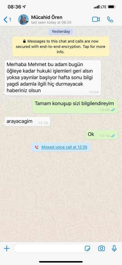 Medyaradar o belgelere ulaştı! İşte Mücahit Ören’in şantaj mesajları! - Resim : 3