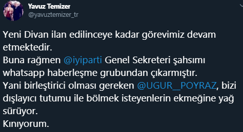 İYİ Parti'de bu kez de Whatsapp krizi - Resim : 1