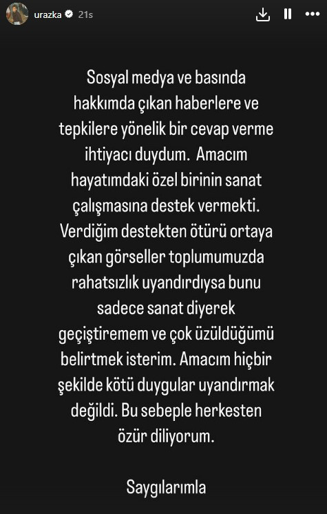 Uraz Kaygılaroğlu, tepki çeken pozları için özür diledi - Resim : 2