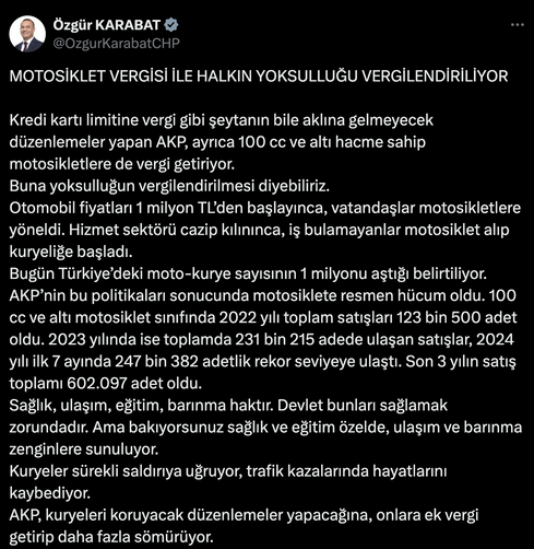 100 cc ve altındaki motosikletlere de vergi uygulanacak - Resim : 1