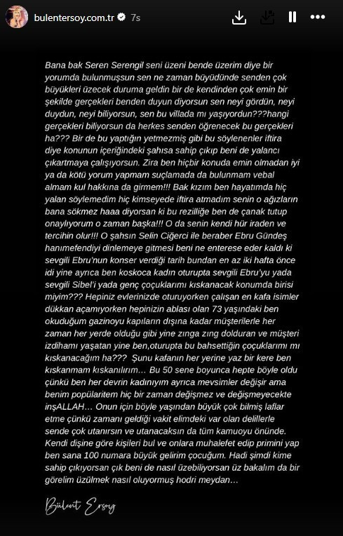 Bülent Ersoy, Seren Serengil'i sözleriyle yerden yere vurdu! - Resim : 2