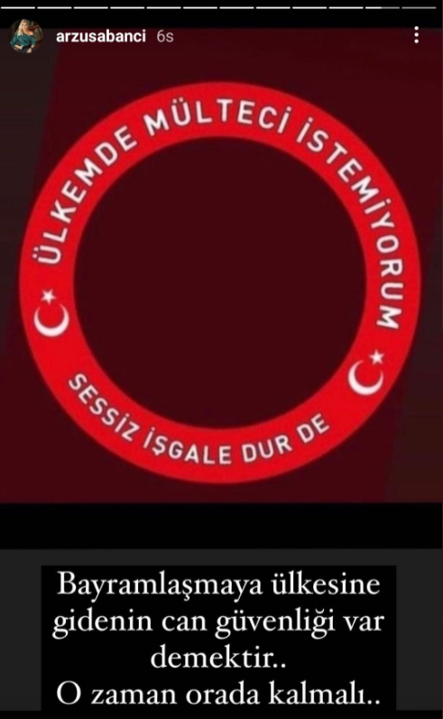 Arzu Sabancı'dan mülteci çıkışı! "Bayramlaşmaya ülkesine gidenin..." - Resim : 1