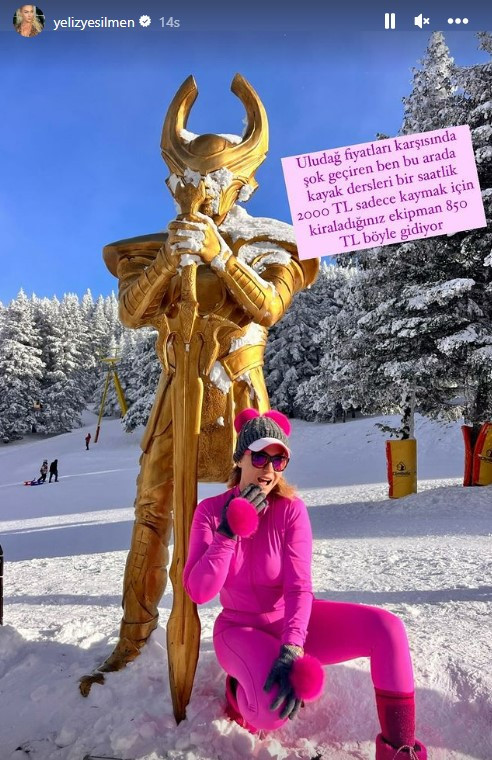 Şarkıcı Yeliz Yeşilmen, Uludağ'daki fiyatlara sitem etti - Resim : 1