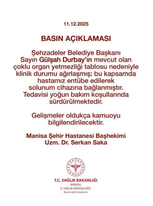 Şehzadeler Belediye Başkanı Gülşah Durbay entübe edildi - Resim : 1
