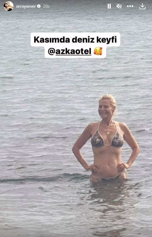 Seray Sever kasım ayında deniz keyfi yaptı - Resim : 1