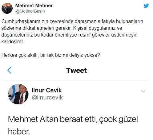 Metiner ve Erdoğan'ın danışmanı Twitter'da kapıştı - Resim : 1