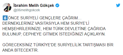 Melih  Gökçek Suriyeli tartışmasına bomba bir öneriyle katıldı! - Resim : 2