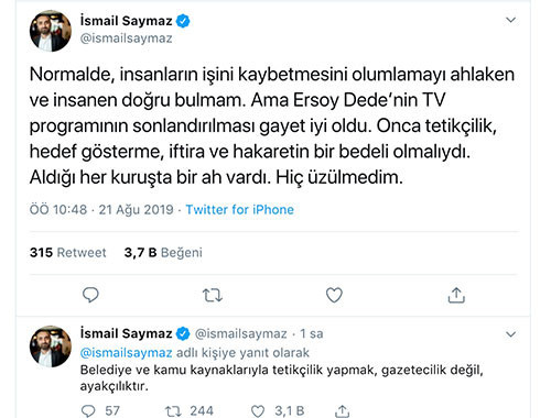 İsmail Saymaz 'oh olsun' çekti... Ersoy Dede saydırdı - Resim : 1