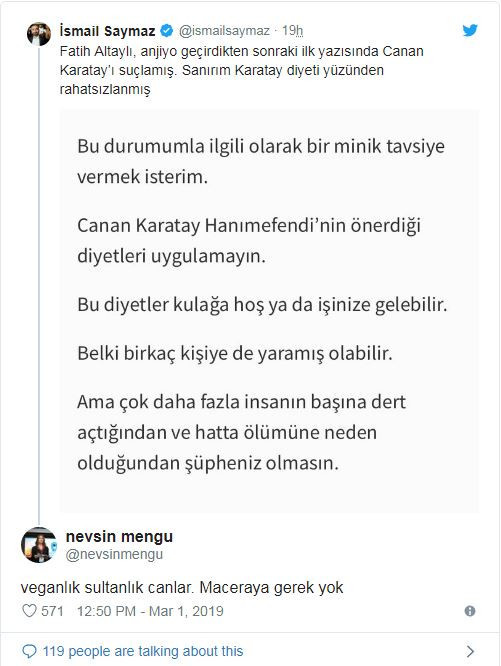 İsmail Saymaz'la Nevşin Mengü arasında hamsi polemiği - Resim : 1