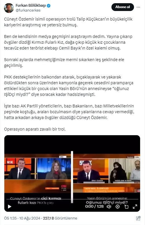 Furkan Bölükbaşı bu kez Cüneyt Özdemir'i hedef aldı: "Operasyon aparatı zavallı bir trol..." - Resim : 3