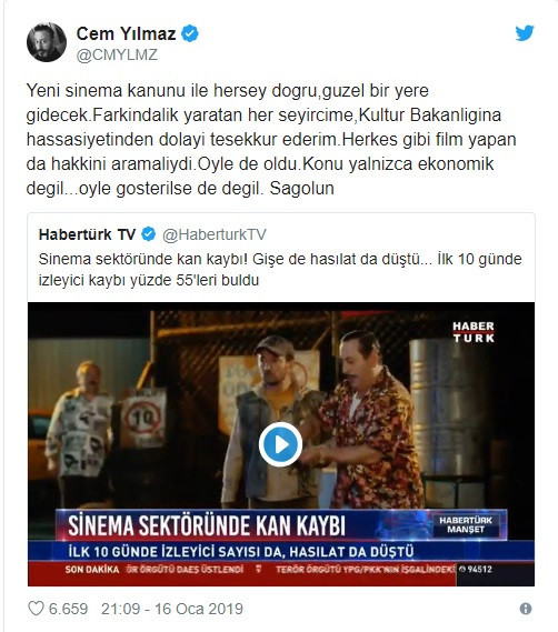 Cem Yılmaz'dan Kültür Bakanlığı'na teşekkür! - Resim : 1