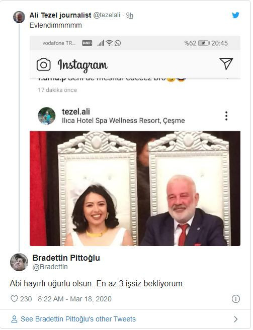 Gazeteci Ali Tezel evlendi, sosyal medya yıkıldı! Yenge EYT'li mi! - Resim : 5