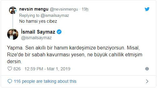 İsmail Saymaz'la Nevşin Mengü arasında hamsi polemiği - Resim : 3