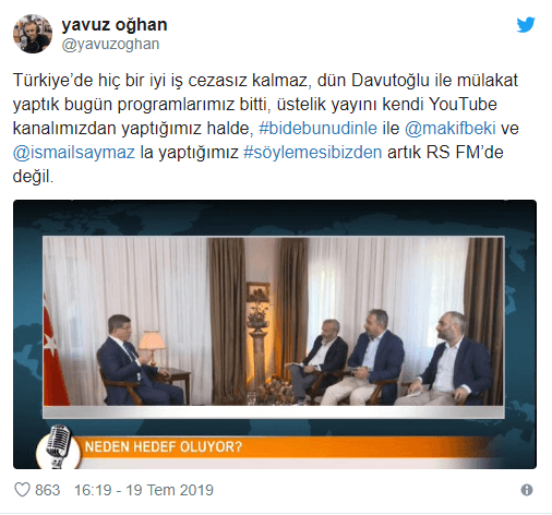 Ünlü gazetecilerin Davutoğlu yayını sonrası işlerine son verildi! - Resim : 1