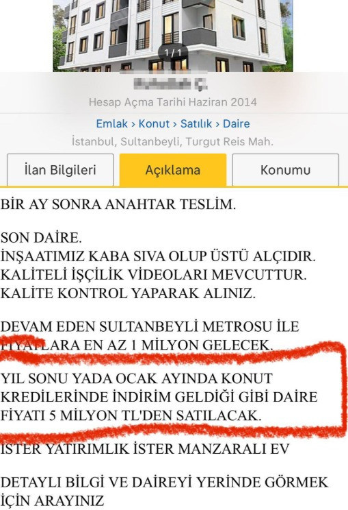 Fırsatçılıkta son nokta! Satılık daire ilanında yazanlar pes dedirtti - Resim : 1