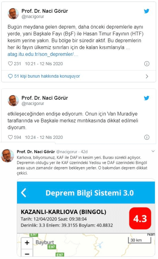 Elazığ depremini bilmişti! Naci Görür'den korkutan deprem uyarısı! - Resim : 1