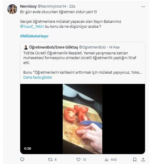 Öğretmenler yemek programındaki sözlere tepkili: "Formasyonsuz da yapılıyormuş" - Resim : 1