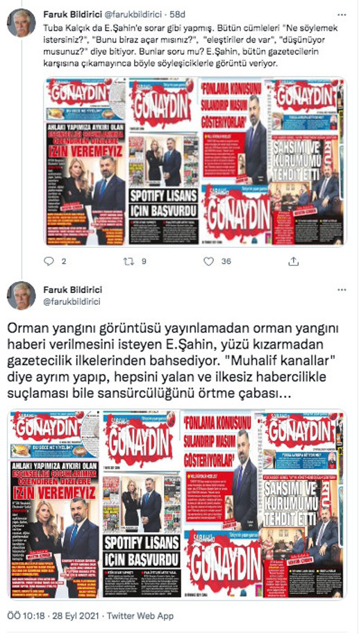 Faruk Bildirici RTÜK Başkanı'nı hedef aldı: "Yüzü kızarmadan 'gazetecilik ilkeleri' diyor" - Resim : 2