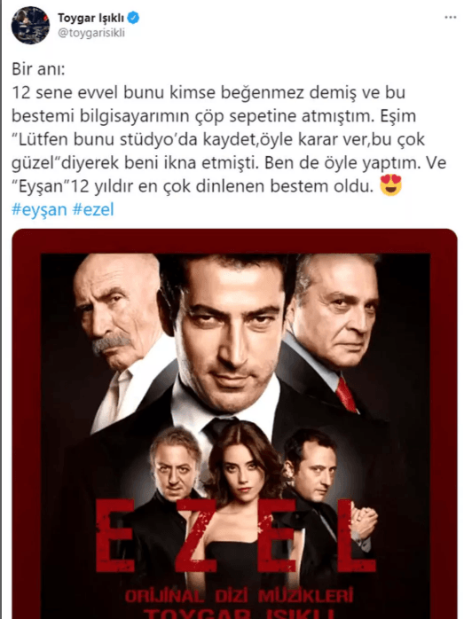 Toygar Işıklı'dan yıllar sonra gelen 'Ezel' itirafı! Sosyal medyayı salladı! - Resim : 1