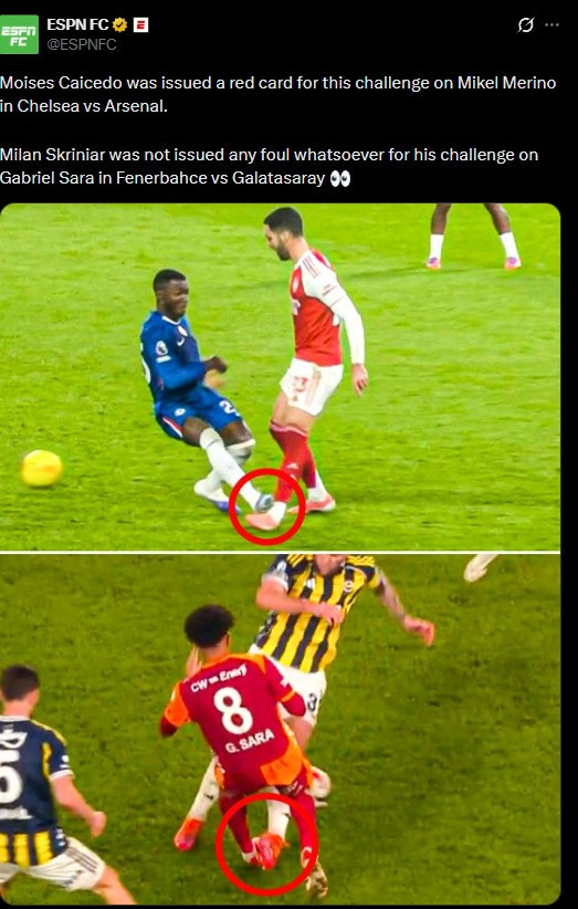 ESPN’den tartışmalı pozisyona dikkat çeken paylaşım! - Resim : 1