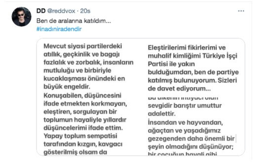 Redd'in solisti Türkiye İşçi Partisi'ne katıldı! - Resim : 1