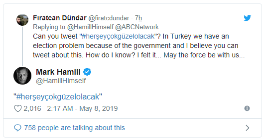 Star Wars'un efsane oyuncusundan "Her şey çok güzel olacak" paylaşımı! - Resim : 1