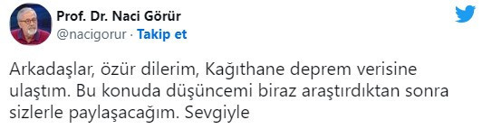 Naci Görür'den 'Kağıthane depremi' açıklaması! Önce olmadı dedi, sonra özür diledi - Resim : 2
