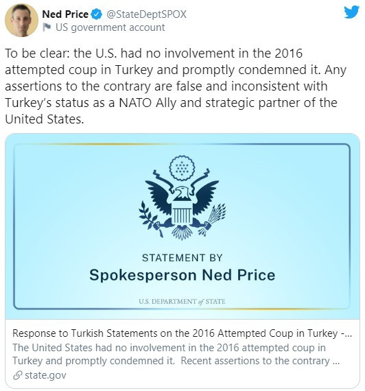 ABD Dışişleri'nden Süleyman Soylu'ya 'darbe' yanıtı! - Resim : 1